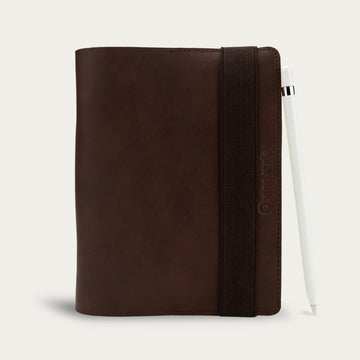 สมุดโน๊ต ปกหนังแท้ สลักชื่อได้ Leather Elastic Notebook (M) B6