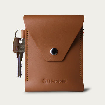 กระเป๋าใส่บัตร มีฝาปิด Leather Fold Card Cover