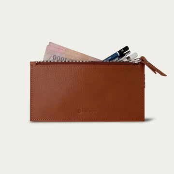 Leather Rectangle Money and Pencil Case