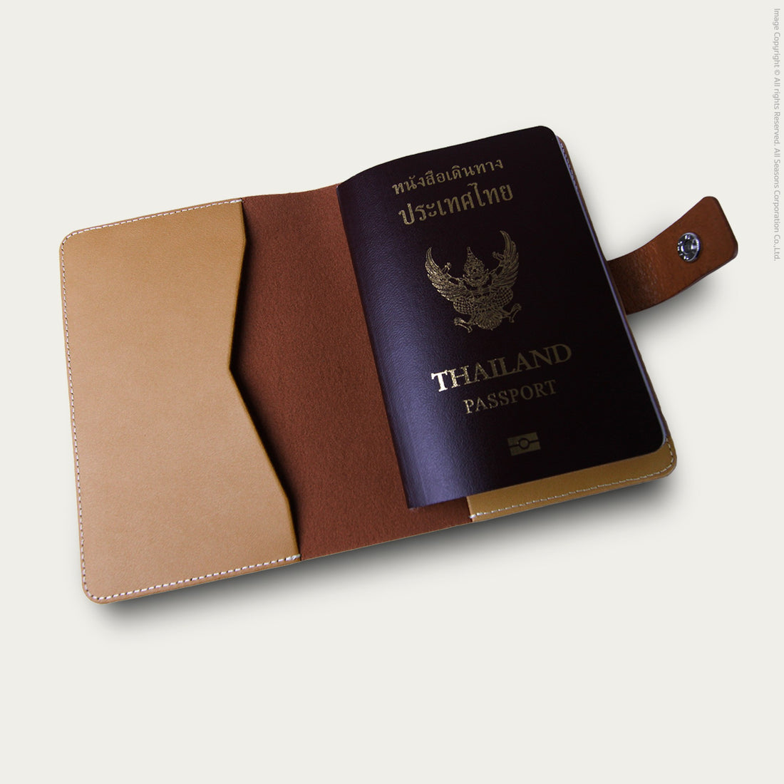 กระเป๋าใส่หนังสือเดินทาง หนังเทียม PU สลักชื่อได้ PU Passport Holder V.1