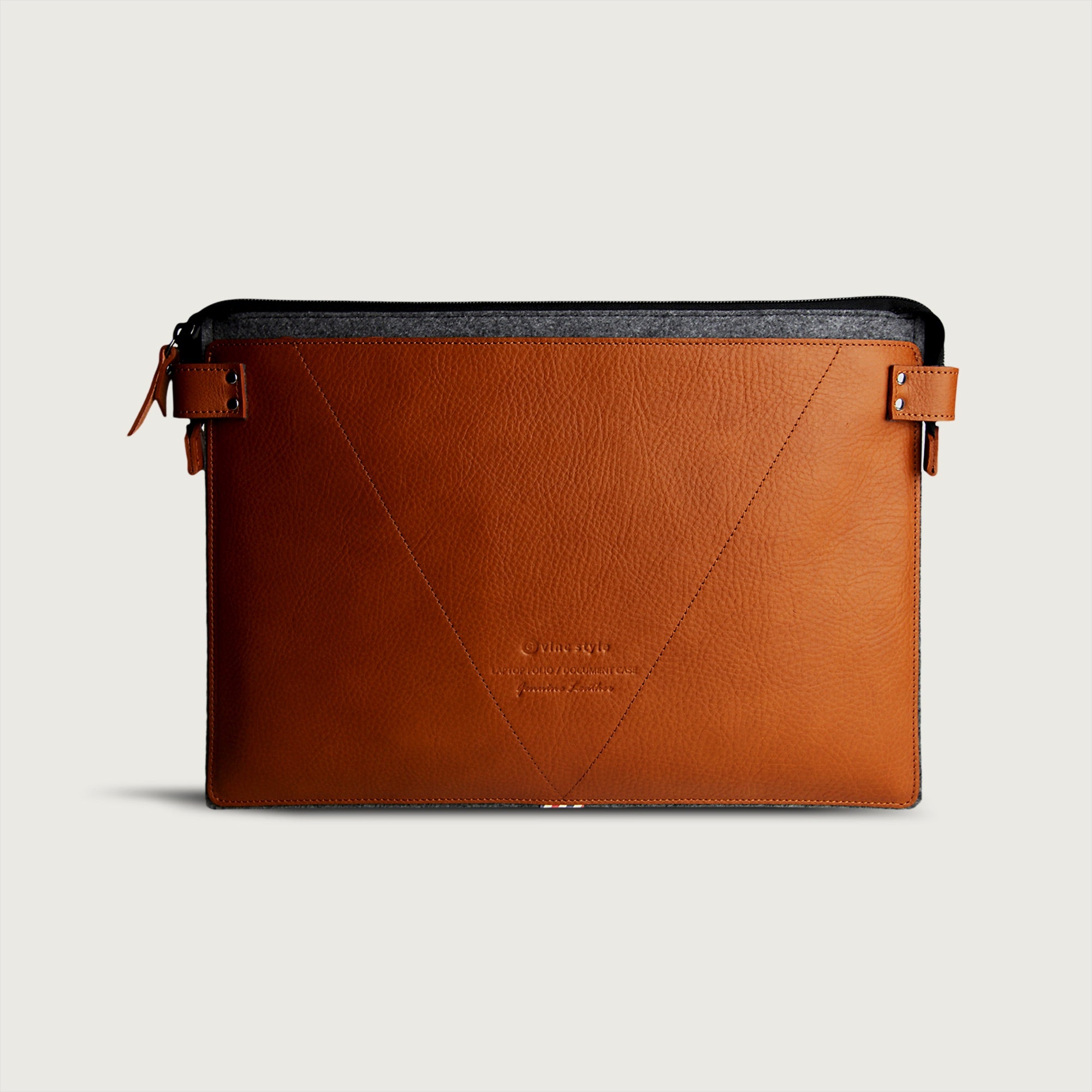 กระเป๋าเอกสาร หนังแท้ ใส่เอกสารต่างๆ Leather Portfoilio Document Case (Zip)