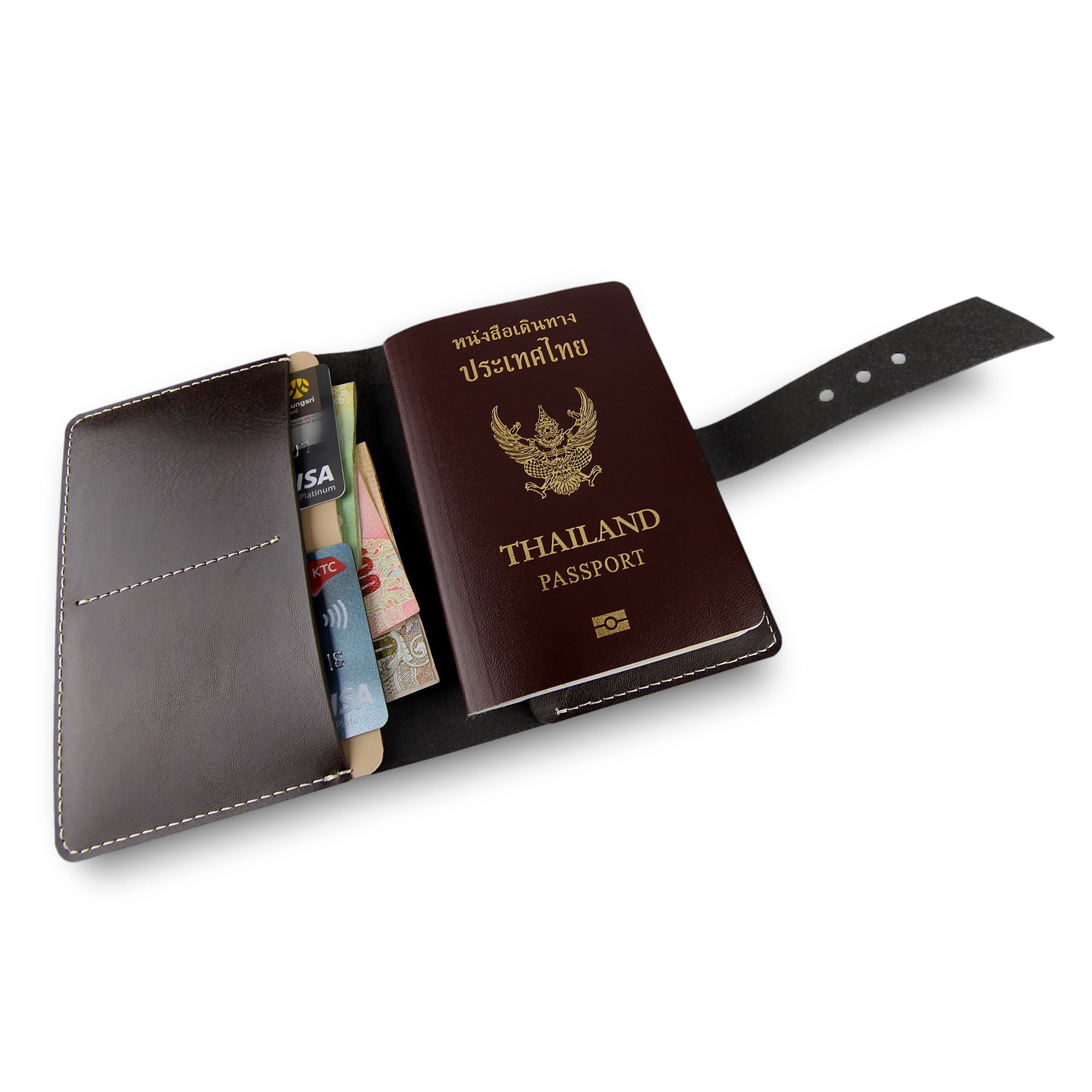 Strap Passport Book Cover | 3 Colors