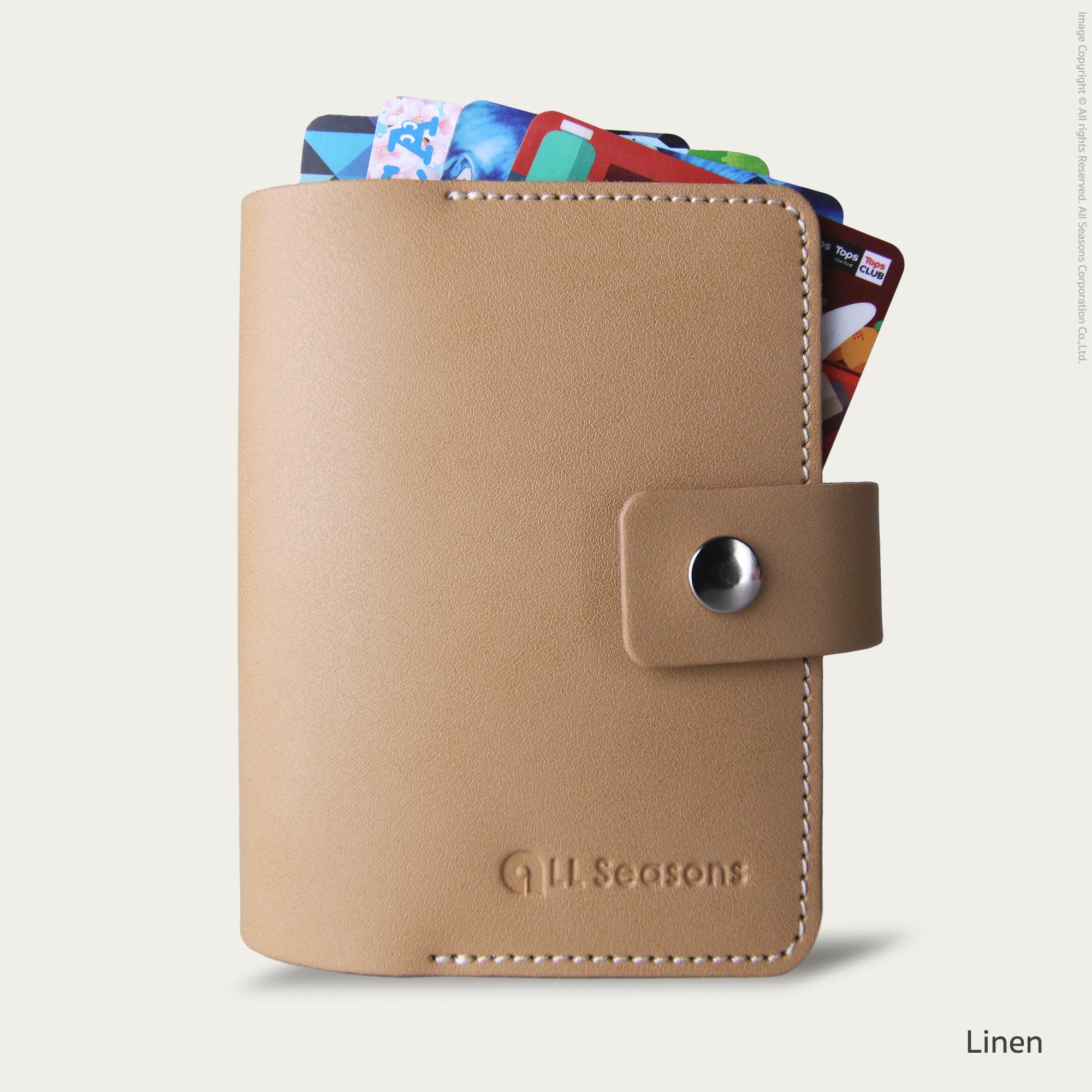 กระเป๋าใส่บัตร สลักชื่อฟรี หนังเทียม Personalized PU Bifold Card Holder V.1